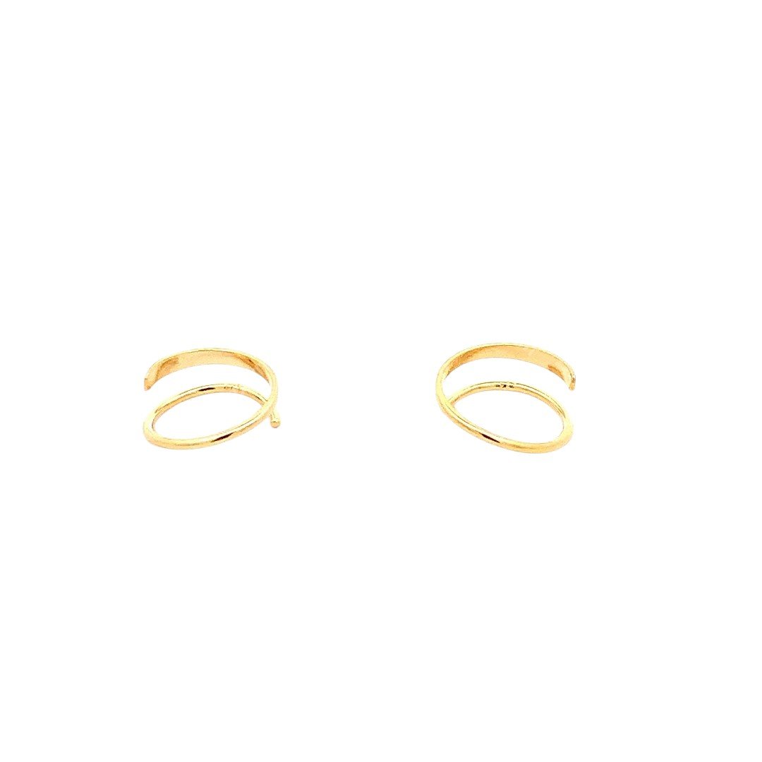 Spiral Twist Earrings (Pure Silver) - Gold